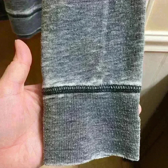 Lucky Brand Floral Embroidered Gray Long Sleeve Distressed Shirt Size Medium - Picture 11 of 14